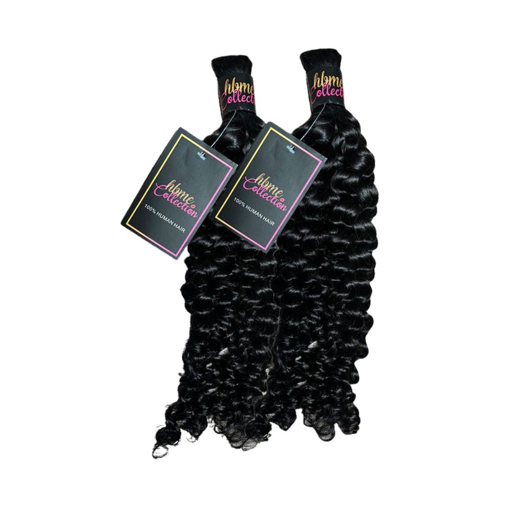 2 BUNDLES DEAL FLORISSANTE BULK BRAIDING HUMAN HAIR (#1B natural color)