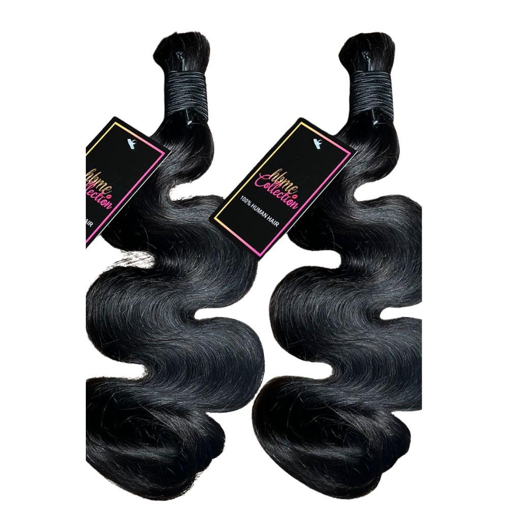 2 BUNDLES DEAL FLORISSANTE BULK BRAIDING HUMAN HAIR (#1B natural color)