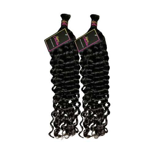 2 BUNDLES DEAL FLORISSANTE BULK BRAIDING HUMAN HAIR (#1B natural color)