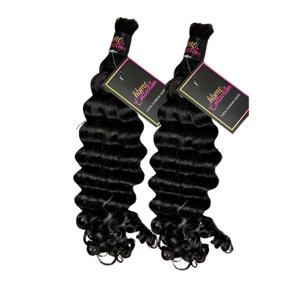 2 BUNDLES DEAL FLORISSANTE BULK BRAIDING HUMAN HAIR (#1B natural color)