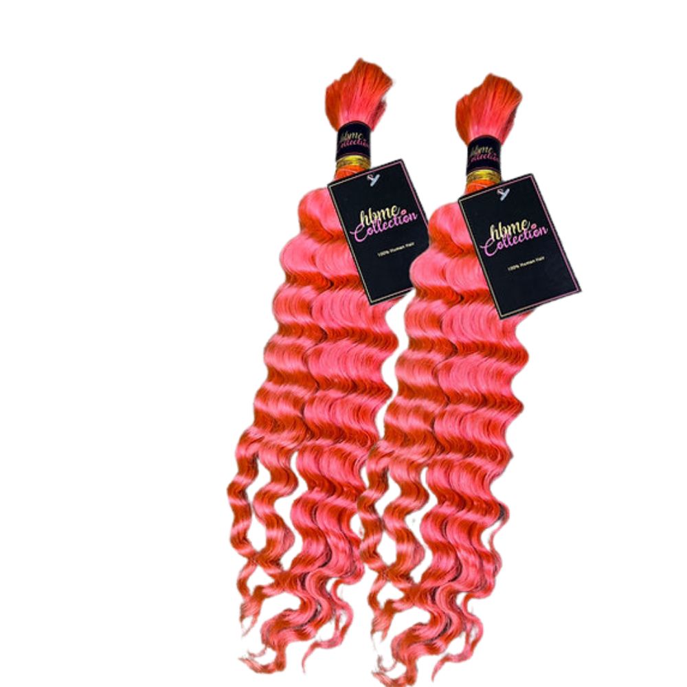 2 BUNDLES DEAL FLORISSANTE BULK BRAIDING HUMAN HAIR(custom colored)