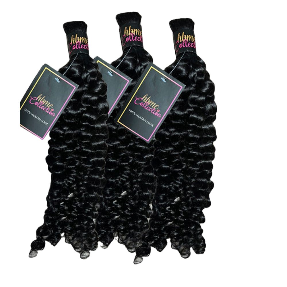 3 BUNDLES DEAL FLORISSANTE BULK BRAIDING HUMAN HAIR (#1B natural color)