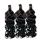 3 BUNDLES DEAL FLORISSANTE BULK BRAIDING HUMAN HAIR (#1B natural color)