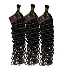 3 BUNDLES DEAL FLORISSANTE BULK BRAIDING HUMAN HAIR (#1B natural color)
