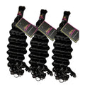 3 BUNDLES DEAL FLORISSANTE BULK BRAIDING HUMAN HAIR (#1B natural color)