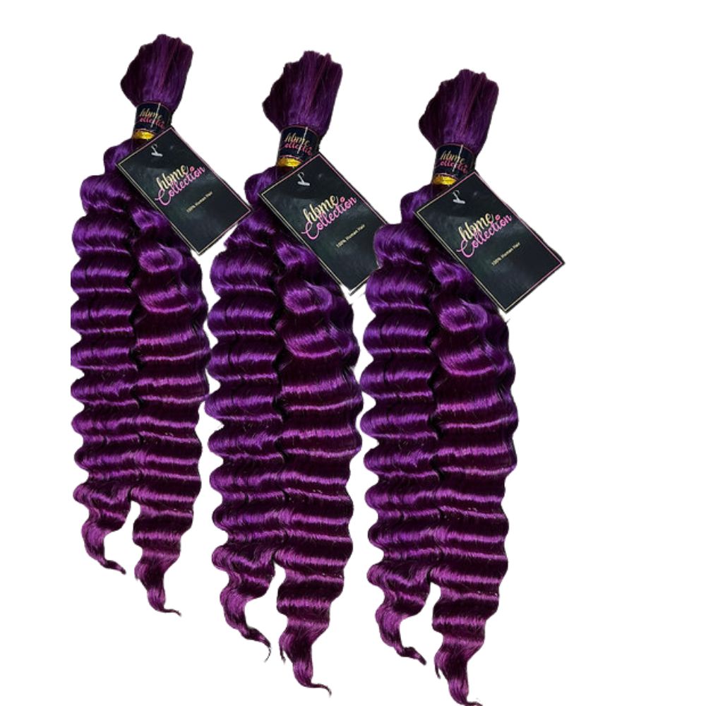 3 BUNDLES DEAL FLORISSANTE BULK BRAIDING HUMAN HAIR(custom colored)