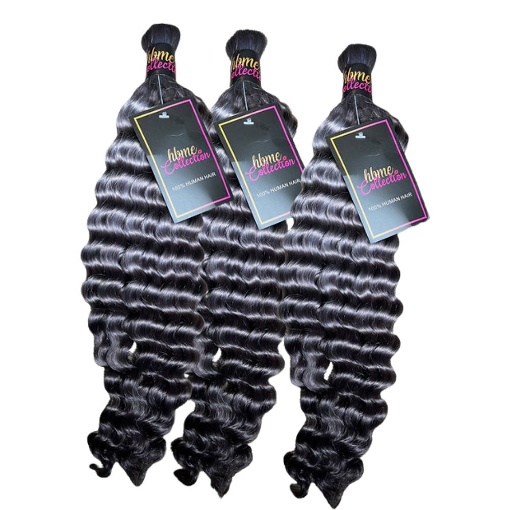 3 BUNDLES DEAL FLORISSANTE BULK BRAIDING HUMAN HAIR(custom colored)