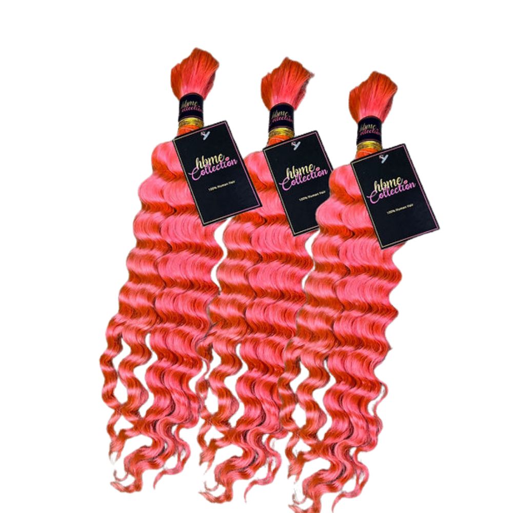 3 BUNDLES DEAL FLORISSANTE BULK BRAIDING HUMAN HAIR(custom colored)