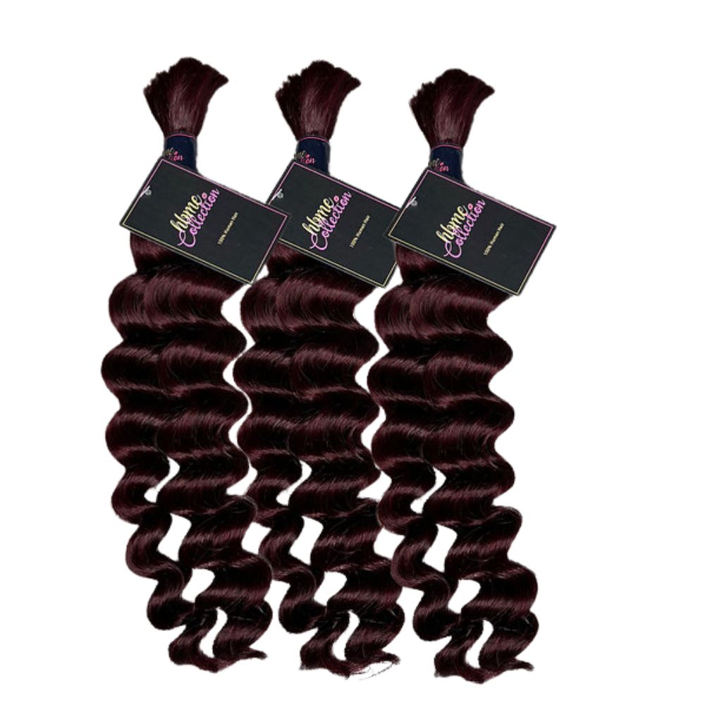 3 BUNDLES DEAL FLORISSANTE BULK BRAIDING HUMAN HAIR(custom colored)