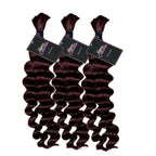 3 BUNDLES DEAL FLORISSANTE BULK BRAIDING HUMAN HAIR(custom colored)