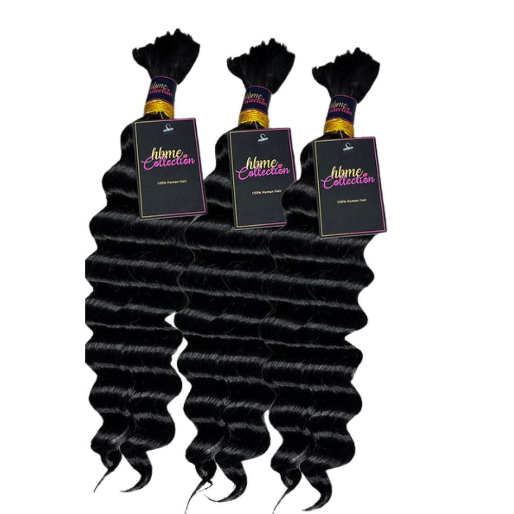 3 BUNDLES DEAL FLORISSANTE BULK BRAIDING HUMAN HAIR(custom colored)
