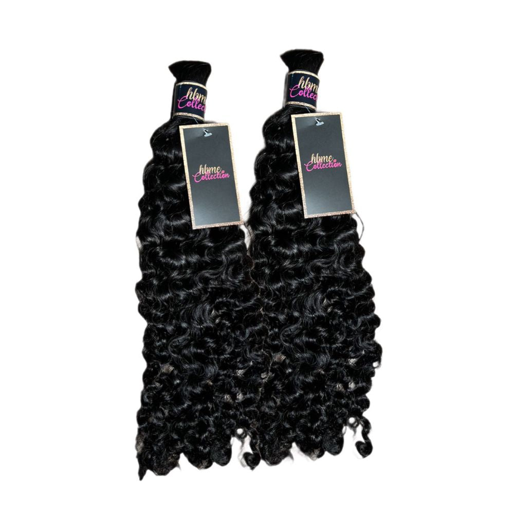 2 BUNDLES DEAL FLORISSANTE BULK BRAIDING HUMAN HAIR (#1B natural color)