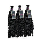 3 BUNDLES DEAL FLORISSANTE BULK BRAIDING HUMAN HAIR (#1B natural color)