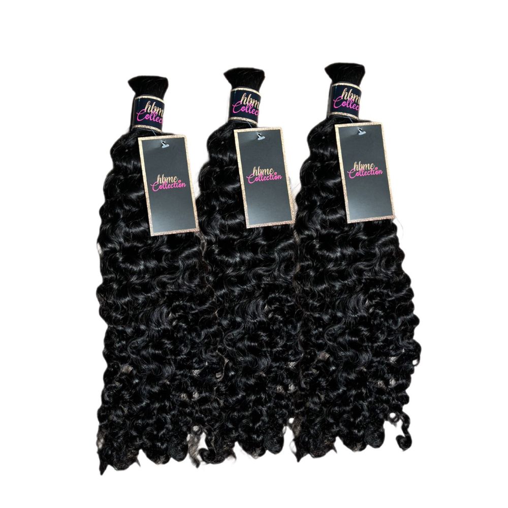 3 BUNDLES DEAL FLORISSANTE BULK BRAIDING HUMAN HAIR (#1B natural color)
